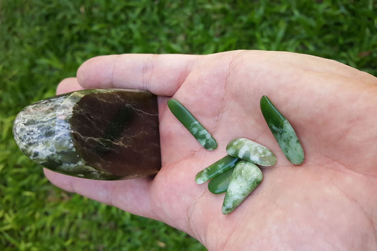 Nephrite jade, from New Zealand